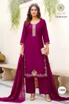 Saugaat Vol 1 By Passion Tree Mal Chanderi Kurti With Bottom Dupatta 